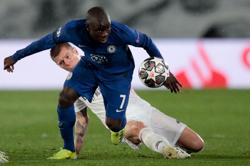CM N’Golo Kante (Chelsea)
Up against the most experienced and grooved midfield in Europe’s elite - Real Madrid’s Modric-Casemiro-Kroos triumvirate - Kante took command, his sixth sense for danger at its best, his instinct for when to surge forward spot on. AP Photo