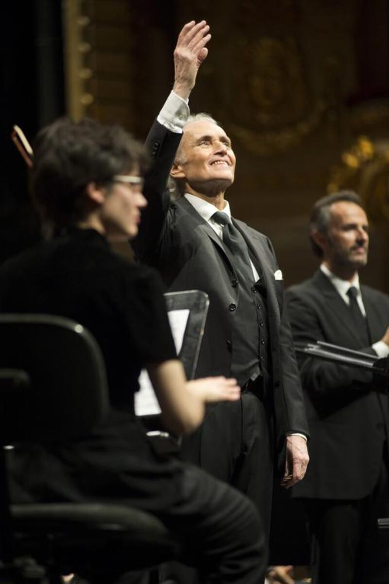 José Carreras performs at Dubai Opera on Tuesday, October 4. Jordi Vidal / Redferns via Getty Images