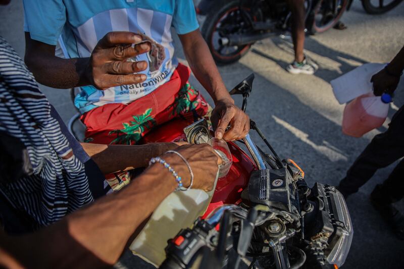 Days-long fuel shortages have left Haitians with few transport options and forced the closure of businesses.  AFP