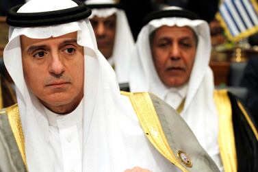 Saudi foreign minister Adel al-Jubeir pointed the finger of blame at Iran and Hezbollah over Monday's missile attack against Riyadh that killed one person. Jon Gambrell / AP