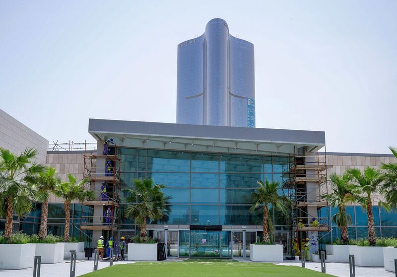 Abu Dhabi, United Arab Emirates, July 25, 2019. Exclusive tour of new expansion of Galleria, Abu Dhabi.   The Galeria garden area.
Victor Besa/The National
Section:  IF
Reporter:  Panna Munyal