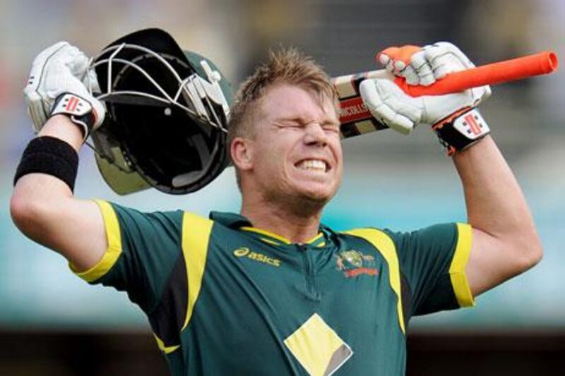 David Warner scored his maiden one-day international century on Sunday.