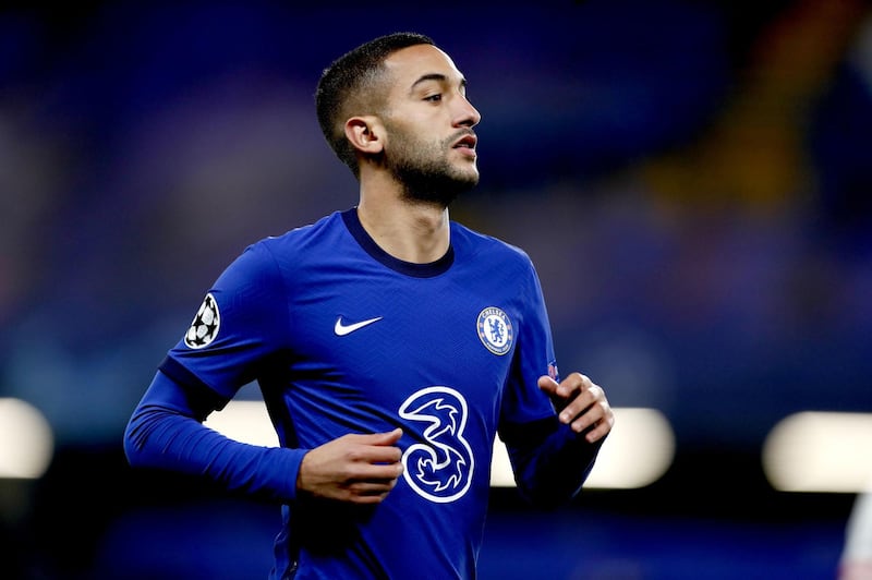File photo dated 20-10-2020 of Chelsea's Hakim Ziyech. PA Photo. Issue date: Thursday October 22, 2020. Hakim Ziyech has revealed his relief at biding his time for his big move to Chelsea rather than joining Arsenal or Barcelona two years ago. See PA story SOCCER Chelsea. Photo credit should read Alastair Grant/PA Wire.