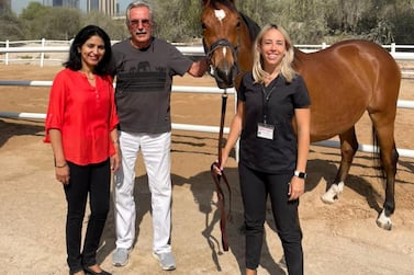 From left: Dr Sunitha Joseph, Dr Ulrich Wernery and Dr Marina Caveney who developed the African horse sickness vaccine. Courtesy: Central Veterinary Research Laboratory