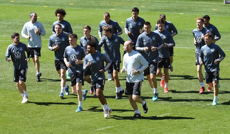 Germany players training in Austria. Reuters
