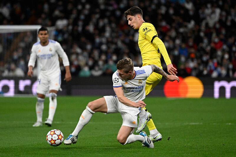 Toni Kroos 6. Fouled the speeding Werner to concede a 35th minute free-kick. Didn’t have the same influence as in the previous round at home to PSG and was the first Madrid player off. AFP