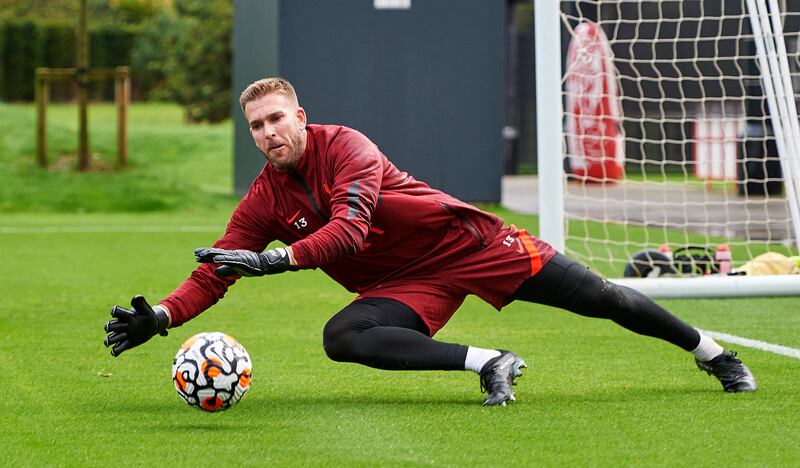 Adrian of Liverpool during a training session at AXA Training Centre.