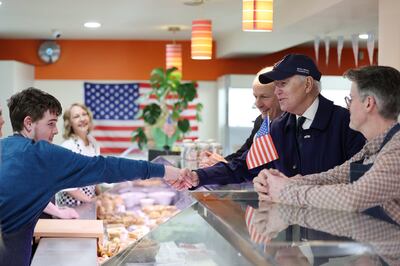 US President Joe Biden visits the Food House while on a walkabout through Dundalk, County Louth, in Ireland on April 12. Government of Ireland