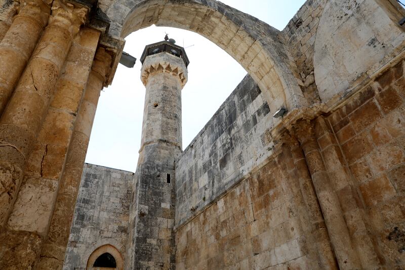 A view of the archaeological site at the Palestinian village of Sabastiya, near the West Bank city of Nablus.