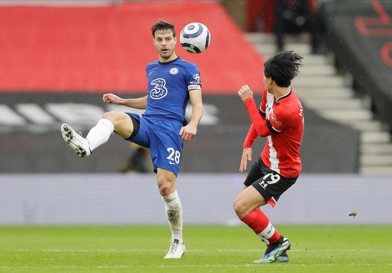 Cesar Azpilicueta - 6: Left on the deck after committing himself with desperate lunge trying, and failing, to stop Minamino scoring. None of the attacking bursts forward that have characterised his return to the team since Tuchel’s arrival. AP