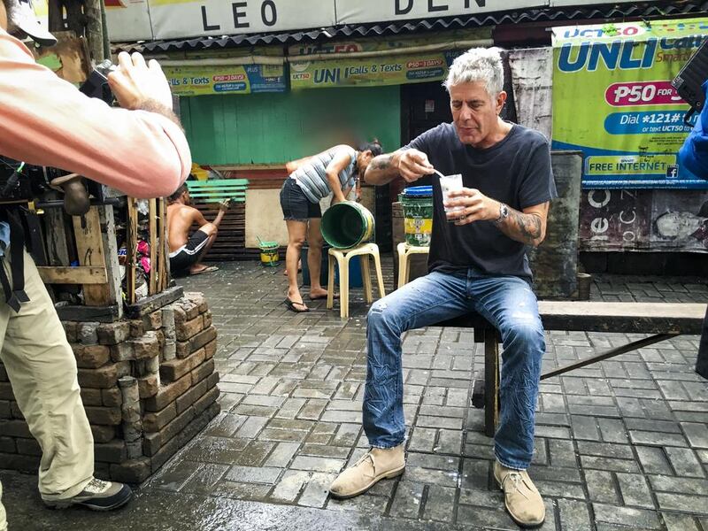 Best-selling author and chef Anthony Bourdain filmed an episode of his food documentary series Parts Unknown in Manila. Courtesy CNN