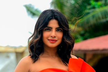 Bollywood actress Priyanka Chopra Jonas poses for photographs during the promotion of the upcoming biographical Hindi film 'The sky is pink’ in Mumbai on September 26, 2019. / AFP / Sujit Jaiswal