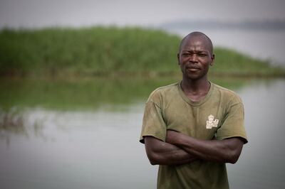 Simeon Ogola Aquiro at work in Lake Victoria, Kisumu, Kenya. Mo Scarpelli / The END Fund