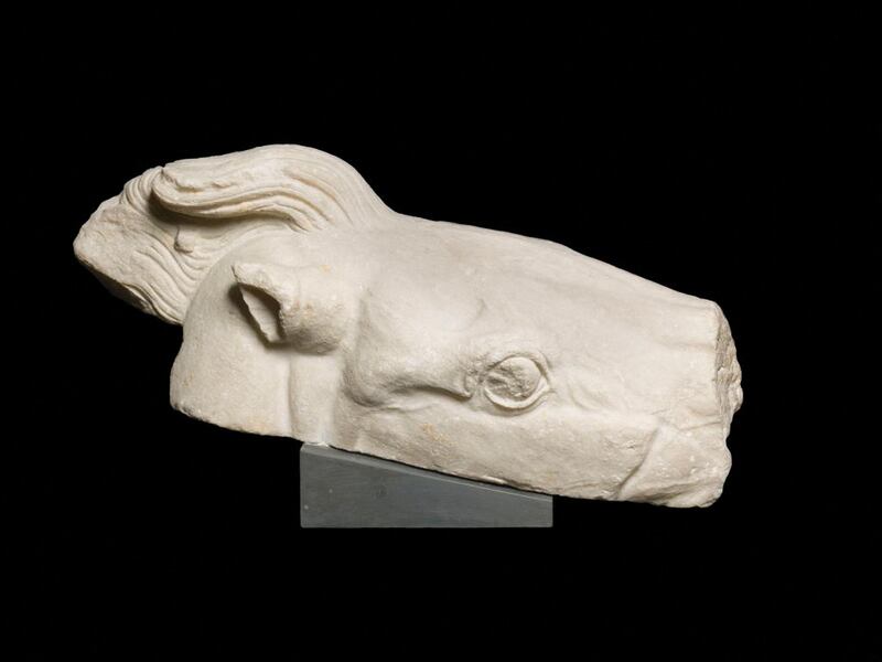 One of the three fragments of Parthenon sculptures that will be returned. Reuters