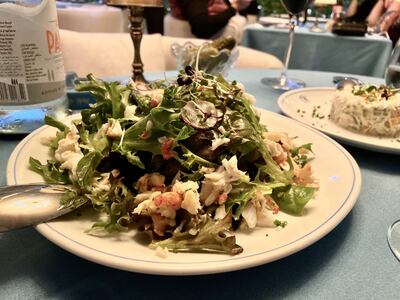 King crab and crayfish salad. Janice Rodrigues / The National