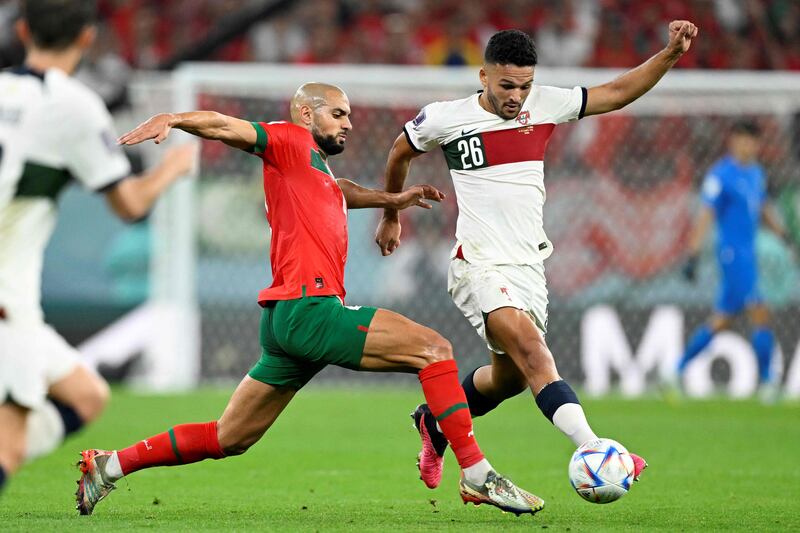 Goncalo Ramos - 4, Having been the star man against Switzerland, it was easy to forget that Ramos was on the pitch at times as Morocco’s defence marshalled him well. Headed wide from a great opportunity. AFP