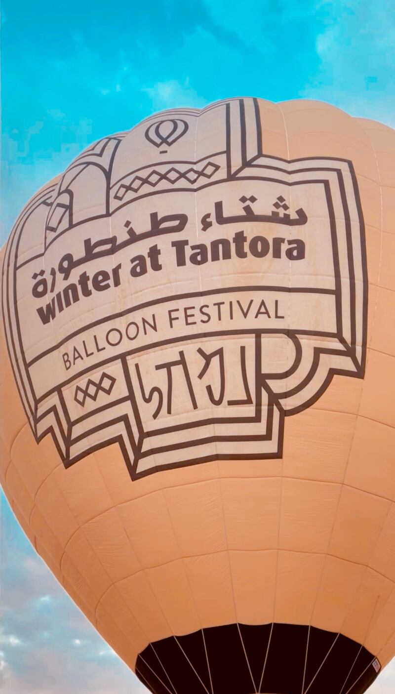 Hot-air balloons take to the skies of AlUla. Mariam Nihal / The National