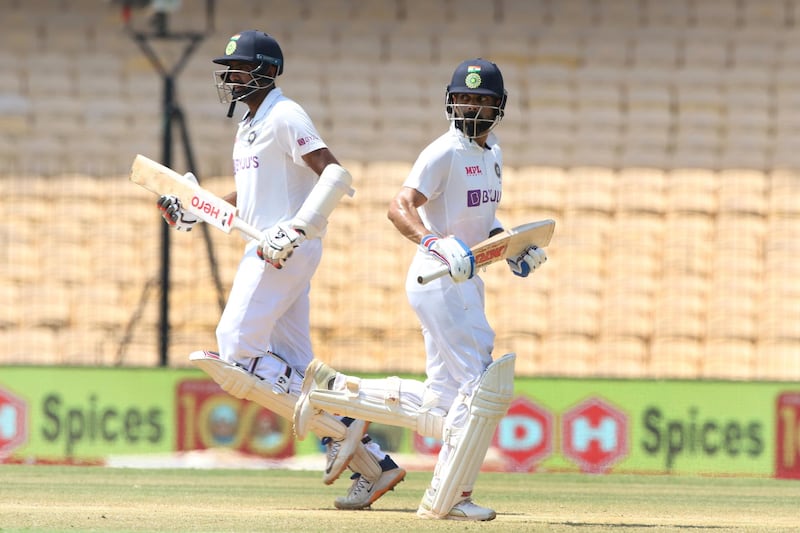 Virat Kohli(Captain) of India and Ravichandran Ashwin of India during day five of the first test match between India and England held at the Chidambaram Stadium in Chennai, Tamil Nadu, India on the 9th February 2021

Photo by Pankaj Nangia/ Sportzpics for BCCI