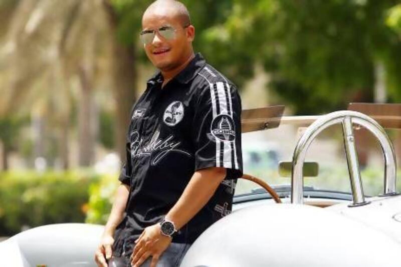 Alonzo Sherman is a happy member of Classic Car Club in Dubai. Satish Kumar / The National