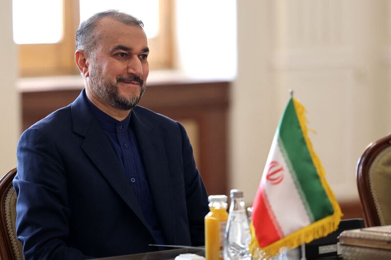 Iran's Foreign Minister Hossein Amirabdollahian, who met Nicaragua President Daniel Ortega on Thursday. AFP