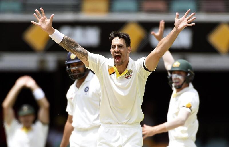 India were blown away by Mitchell Johnson’s morning spell of three for 10 off 11 balls. EPA