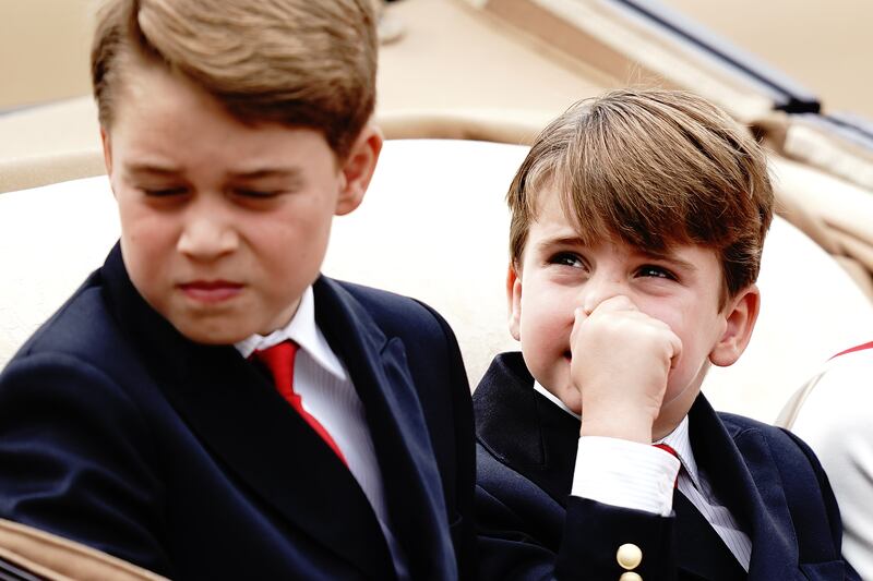 Prince George, left, and Prince Louis. PA