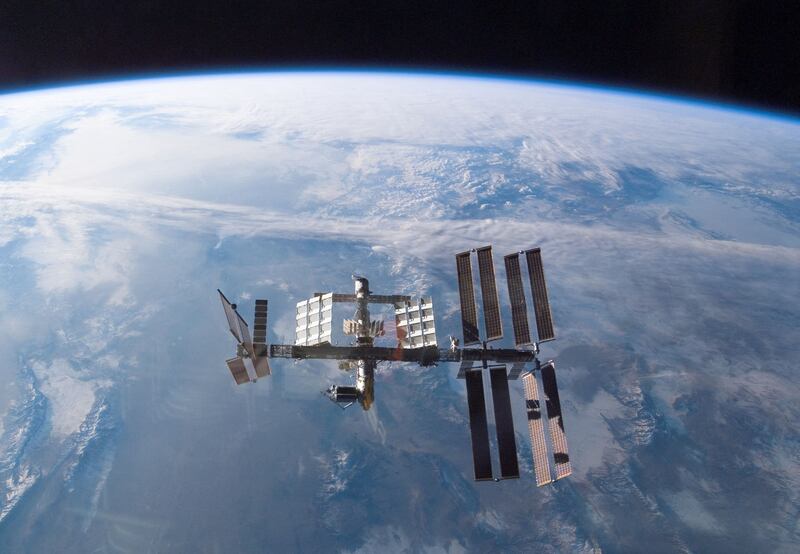 The International Space Station as seen from the US space shuttle Atlantis. AFP