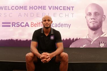 Soccer Football - Anderlecht - Vincent Kompany Press Conference - Neerpede Training Center, Brussels, Belgium - June 25, 2019 Anderlecht Player-Coach Vincent Kompany poses for a photograph during the press conference REUTERS/Yves Herman