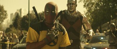 Deadpool (Ryan Reynolds) and Colossus in Twentieth Century Fox’s DEADPOOL 2. Photo Credit: Courtesy Twentieth Century Fox.