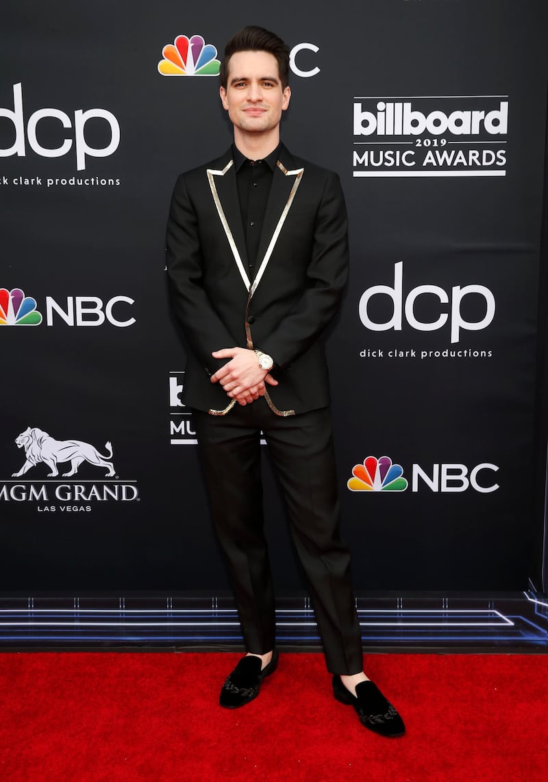 Brendon Urie arrives at the 2019 Billboard Music Awards. Reuters