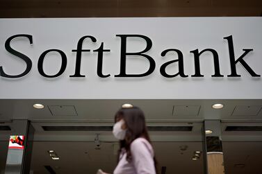 SoftBank's office in Tokyo. The company's shares gained 3.6 per cent on Monday. AP