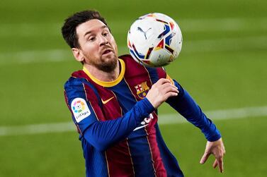Barcelona striker Lionel Messi in action during the La Liga match against Real Betis. EPA