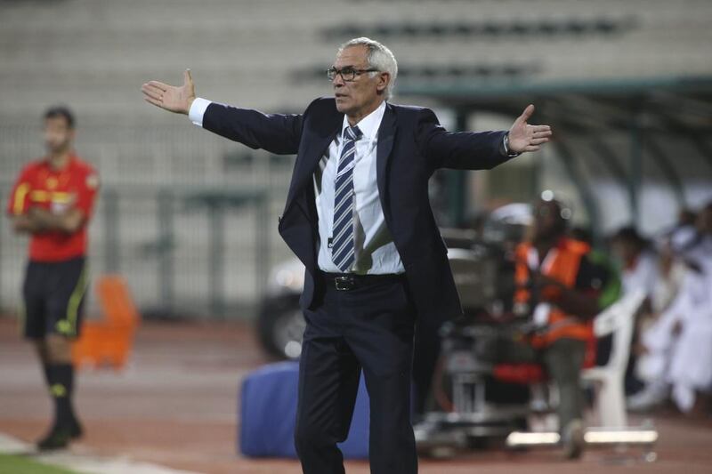 Hector Cuper says he 'loves the work' he is doing with Al Wasl and still believes he can turn the club's fortunes around. His next opportunity to prove his point comes against Ajman on Friday. Razan Alzayani / The National