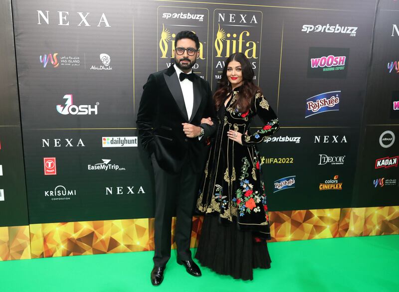 Actors Abhishek Bachchan and his wife, Aishwarya Rai, join some of the biggest Bollywood stars on the green carpet at the IIFA Awards on Saturday at the Etihad Arena, Yas Island, Abu Dhabi. All photos: Chris Whiteoak / The National