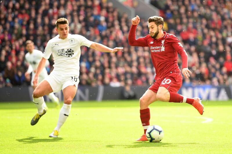 Centre midfield: Adam Lallana (Liverpool) – A surprise selection, he justified his place by playing a part in Liverpool’s first two goals against Burnley. Got a standing ovation. Getty