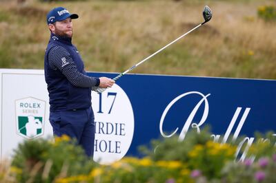 TROON, SCOTLAND - JULY 14:  Branden Grace of South Africa tees off on the 17th hole during day two of the AAM Scottish Open at Dundonald Links Golf Course on July 14, 2017 in Troon, Scotland.  (Photo by Gregory Shamus/Getty Images)