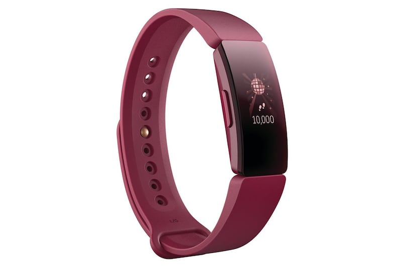 There's 32% off this Fitbit Inspire in this dark red hue called Inspire. The sale price is Dh239. 
