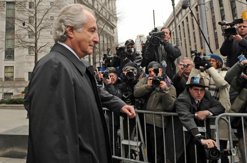 Bernard Madoff exits a Manhattan federal court on March 10, 2009, in New York. AP