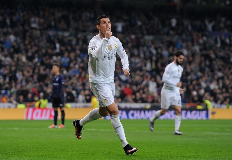 Cristiano Ronaldo's 35th club career hat-trick was for Real Madrid against Malmo on December 8, 2015. Getty