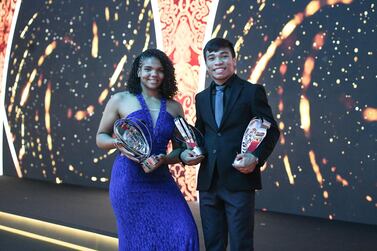 Gabreilli Pessanha and Gabriel De Sousa were the big winners at the UAE Jiu-Jitsu World Awards night at Emirates Palace. Khushnum Bhandari for The National