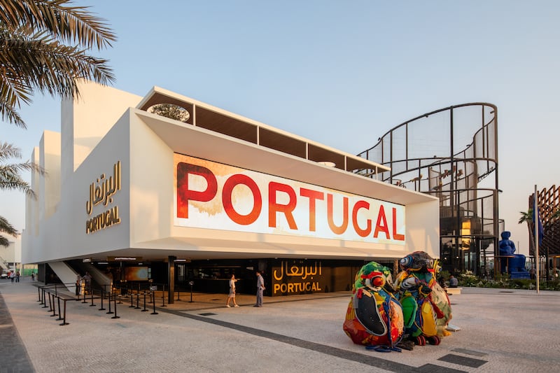 Visitors outside the Portugal pavilion. Photo: Katarina Premfors / Expo 2020 Dubai