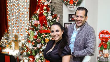 Joe and Gaby Bracho live in the Al Bahia area in Abu Dhabi. Victor Besa / The National