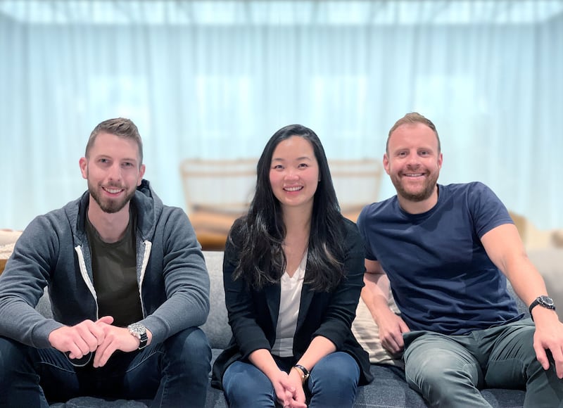 From left, Dan Piehler, Helen Chen and Damien Drap, founders of Nomad Homes. Photo: Nomad Homes