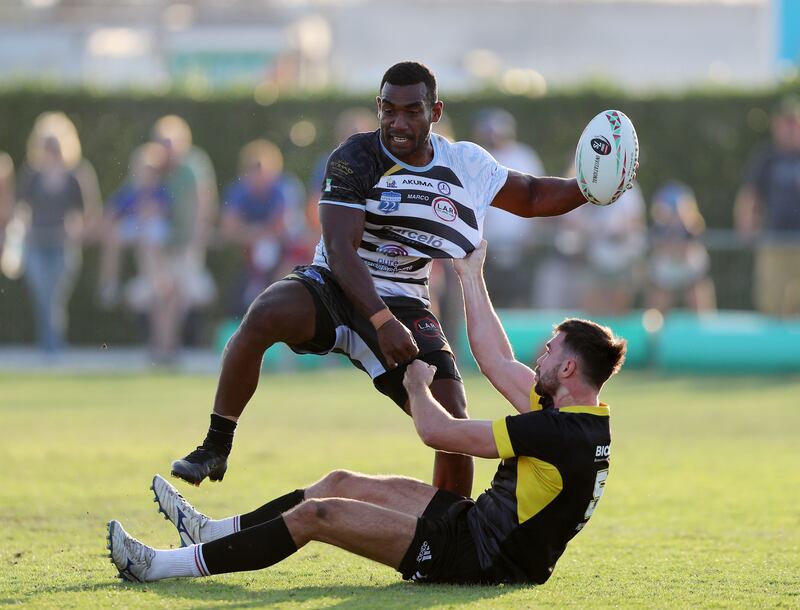 LAR Speranza 22 during the game against Zastawa at the Dubai Sevens. Chris Whiteoak / The National