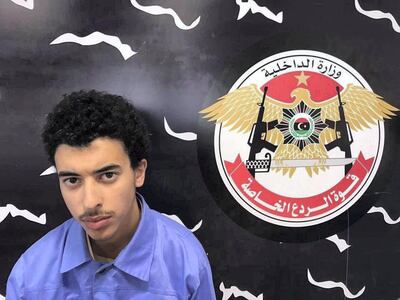 Hashem Abedi, the brother of a suicide bomber who attacked a concert in Manchester in 2017, is seen after being arrested, in this undated picture released by Libya's Ministry of Interior's Special Deterrence Forces and obtained by Reuters on July 18, 2019. Libya's Ministry of Interior's Special Deterrence Forces/Handout via REUTERS ATTENTION EDITORS - THIS PICTURE WAS PROVIDED BY A THIRD PARTY. NO RESALES . NO ARCHIVES.