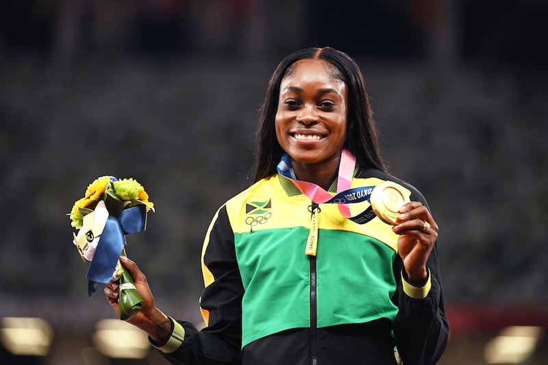 Gold medallist Jamaica's Elaine Thompson-Herah.