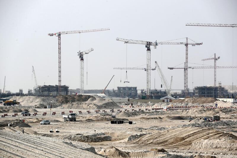 Dubai, United Arab Emirates - November 12th, 2017: Construction work on the Expo 2020 site. Sunday, November 12th, 2017 at Expo 2020 Site, Mohammad Bin Zayed Road, Dubai. Chris Whiteoak / The National