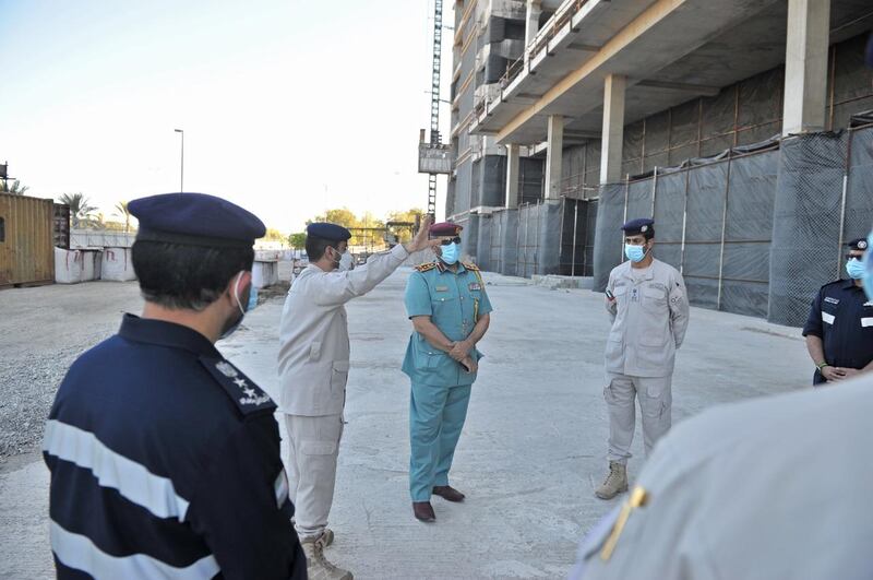 Abu Dhabi Police prepares for demolition of Mina Plaza towers. Courtesy: Abu Dhabi Police.
