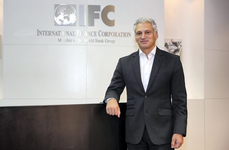DUBAI , UNITED ARAB EMIRATES , SEP 27  ��� 2017 :- Mouayed Makhlouf , IFC Director for the Middle East and North Africa at his office in DIFC in Dubai.  ( Pawan Singh / The National ) Story by  Dania Saadi