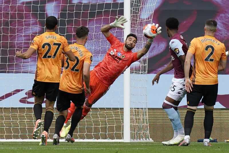 Rui Patricio - 6: Barely had a save to make with Villa offering little threat going forward. EPA